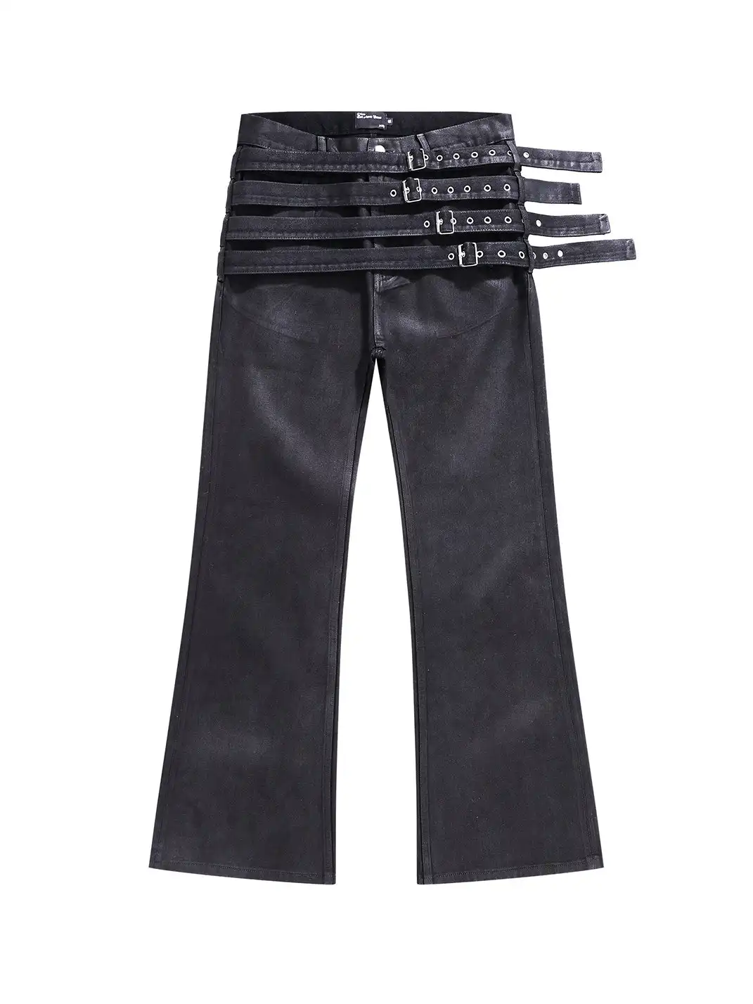 DEAV | Lace-Up Flared Jeans With Wax Coating