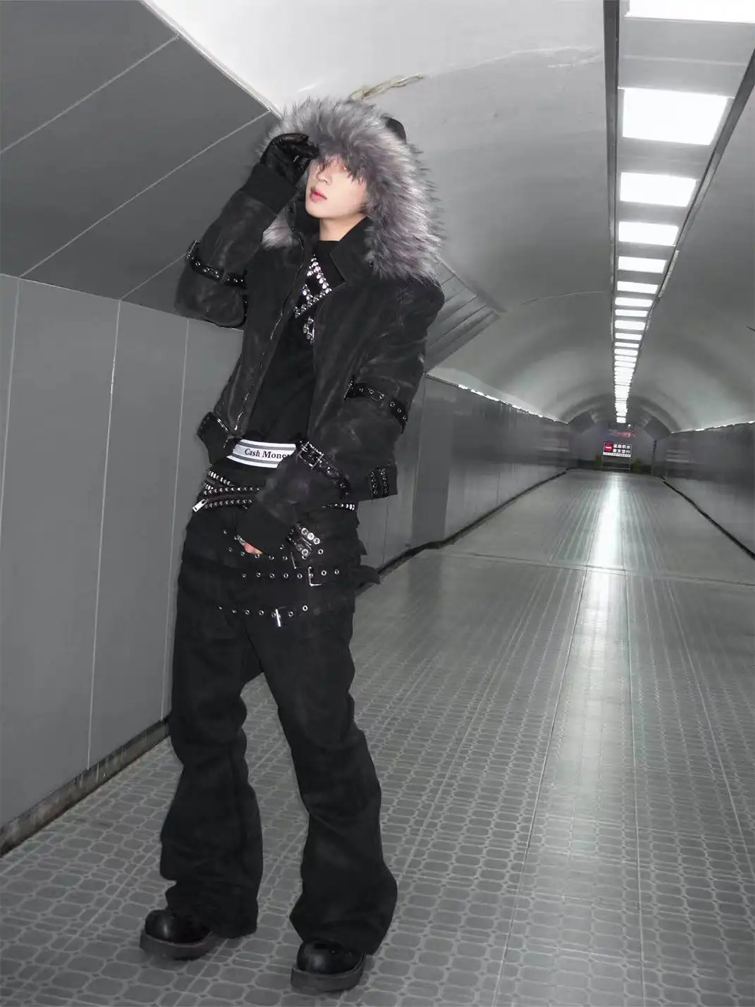 DEAV | Lace-Up Flared Jeans With Wax Coating