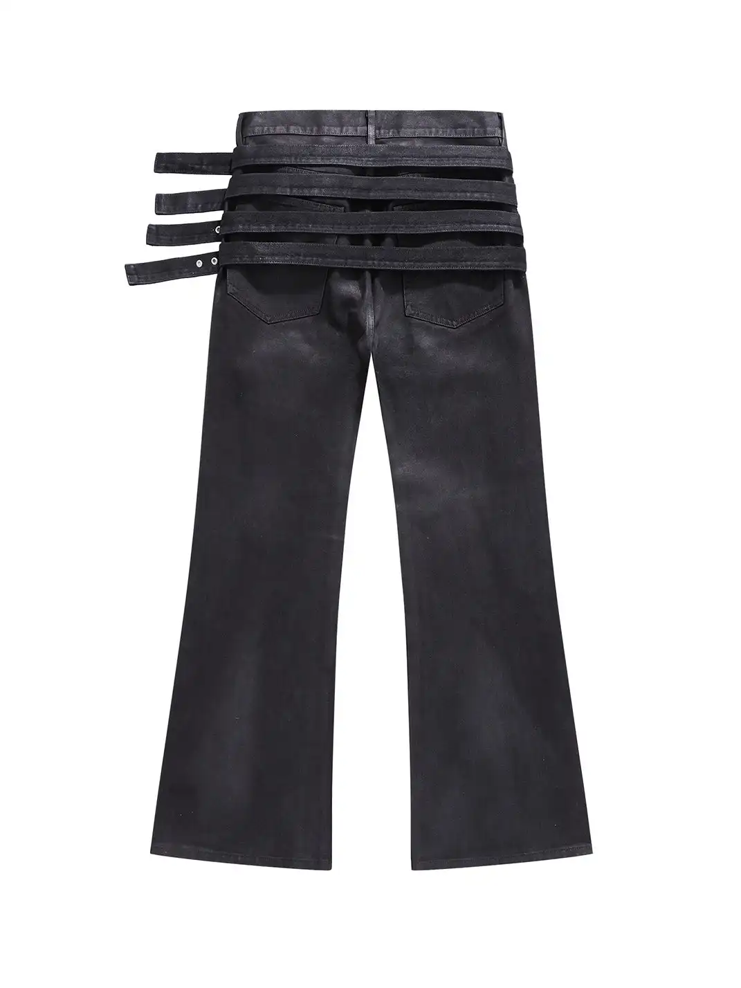 DEAV | Lace-Up Flared Jeans With Wax Coating