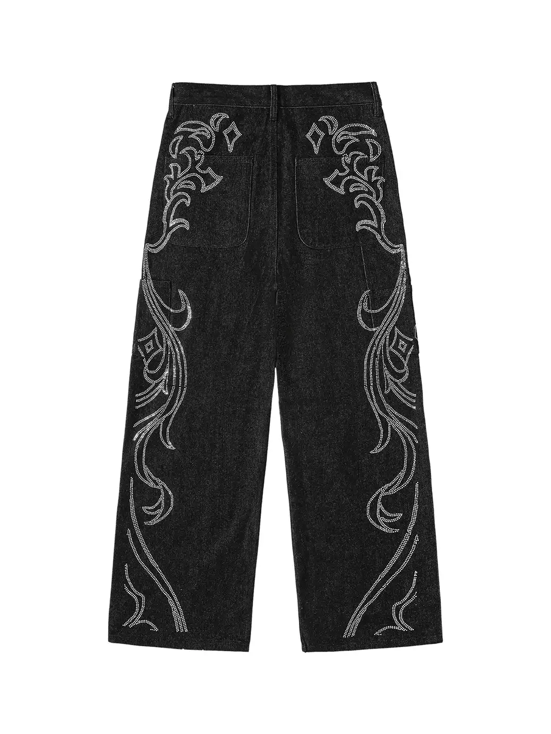 DEAV | Rhinestone-Stamped Raw Denim Jeans
