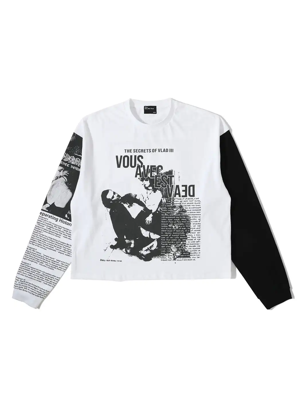 DEAV | Retro Newspaper Patchwork Long Sleeve