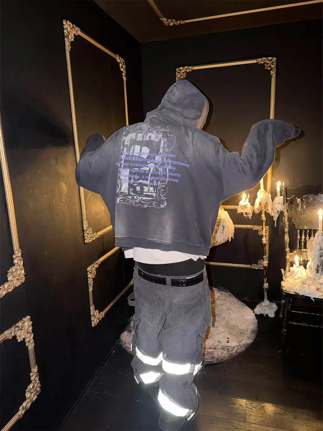 DEAV | Portrait Washed Distressed Hooded Sweatshirt