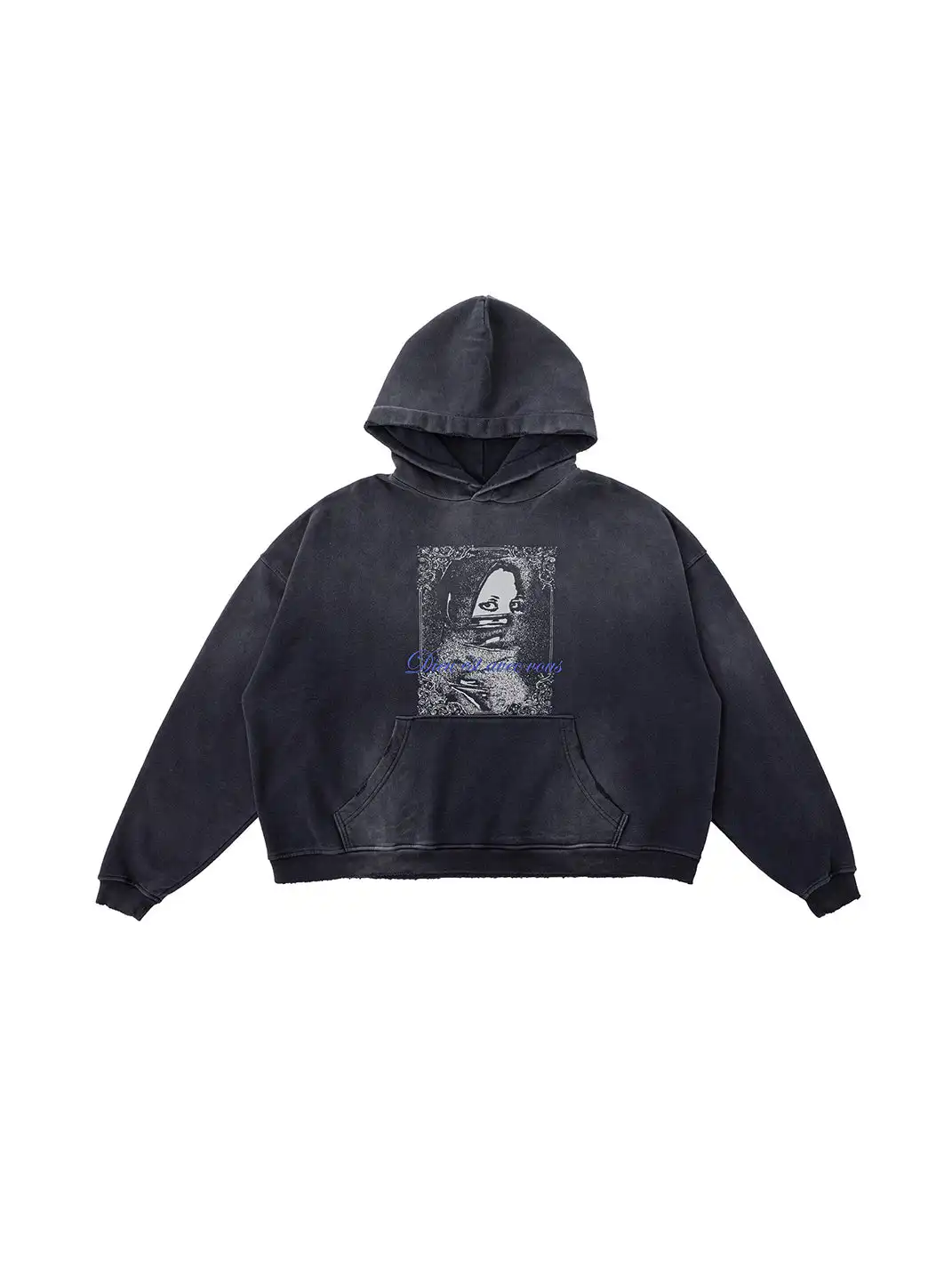 DEAV | Portrait Washed Distressed Hooded Sweatshirt