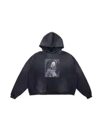 DEAV | Portrait Washed Distressed Hooded Sweatshirt