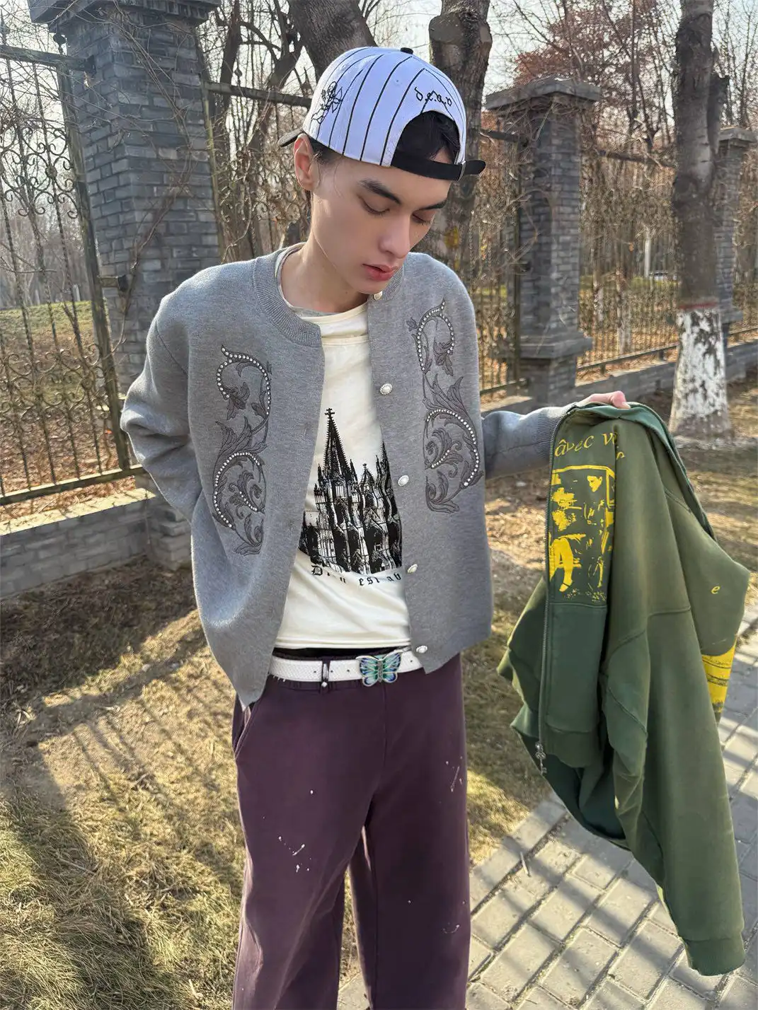 DEAV | Baroque Embroidered Rhinestone Sweater