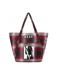 DEAV | Portrait Appliqué Studded Tote Bag
