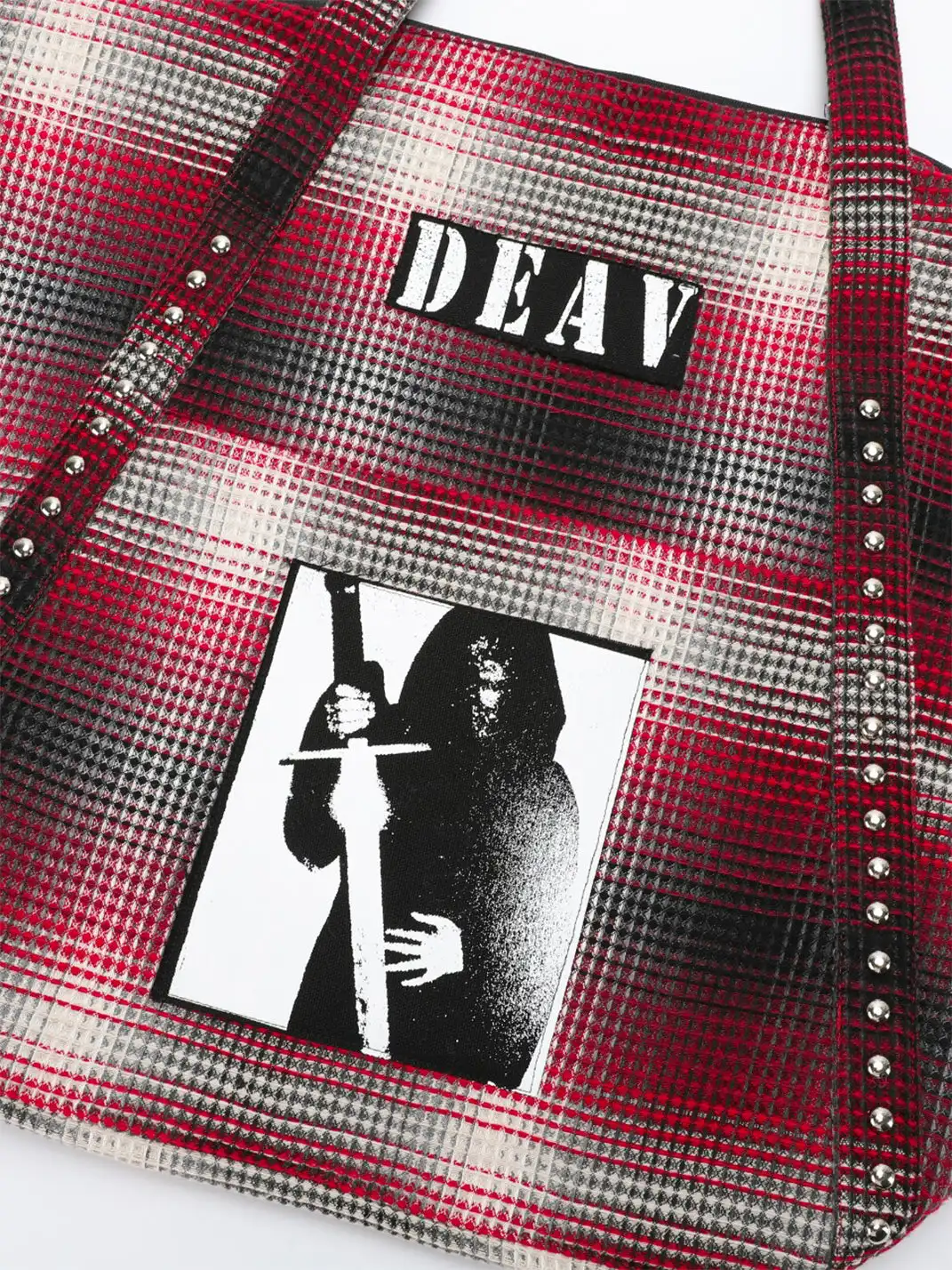 DEAV | Portrait Appliqué Studded Tote Bag