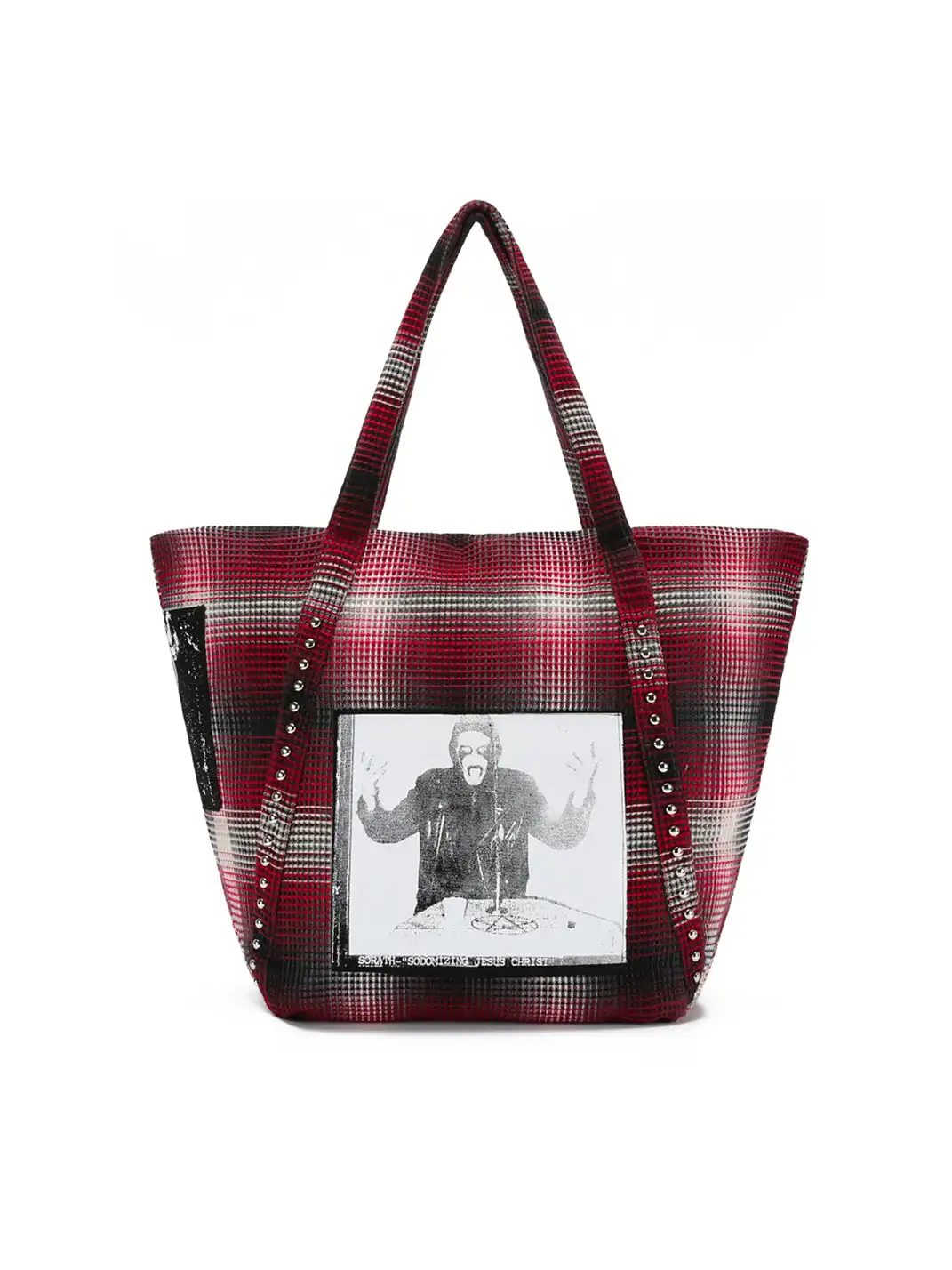 DEAV | Portrait Appliqué Studded Tote Bag