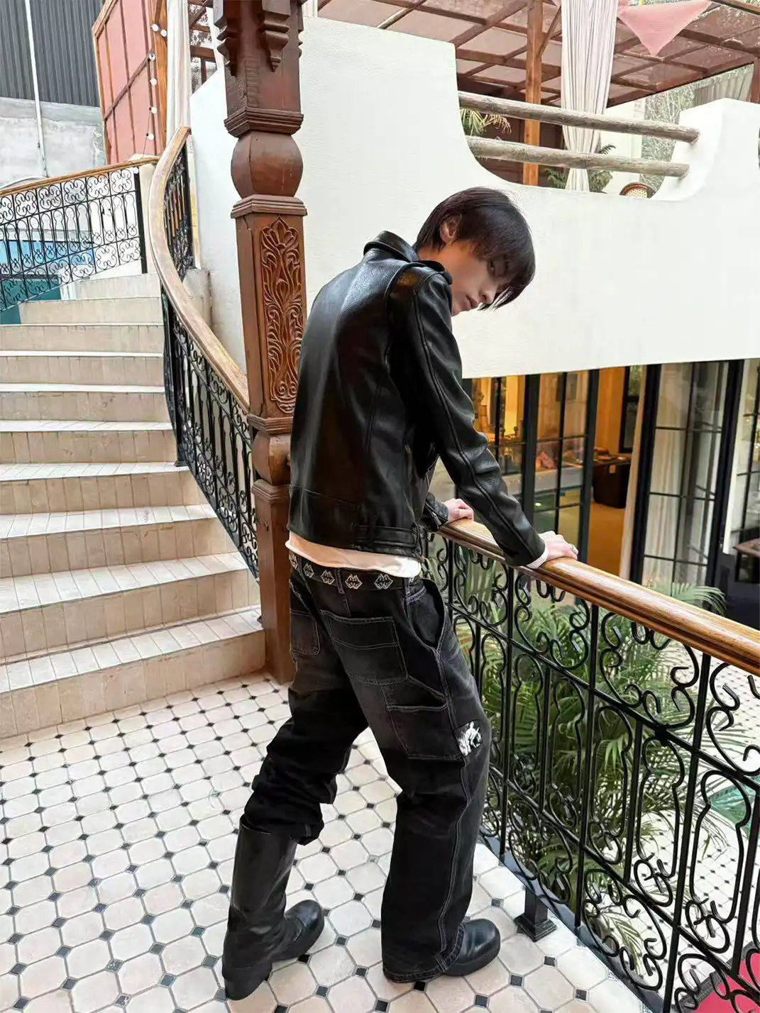 DEAV | Purple Thread Appliqué Cat Whisker Jeans
