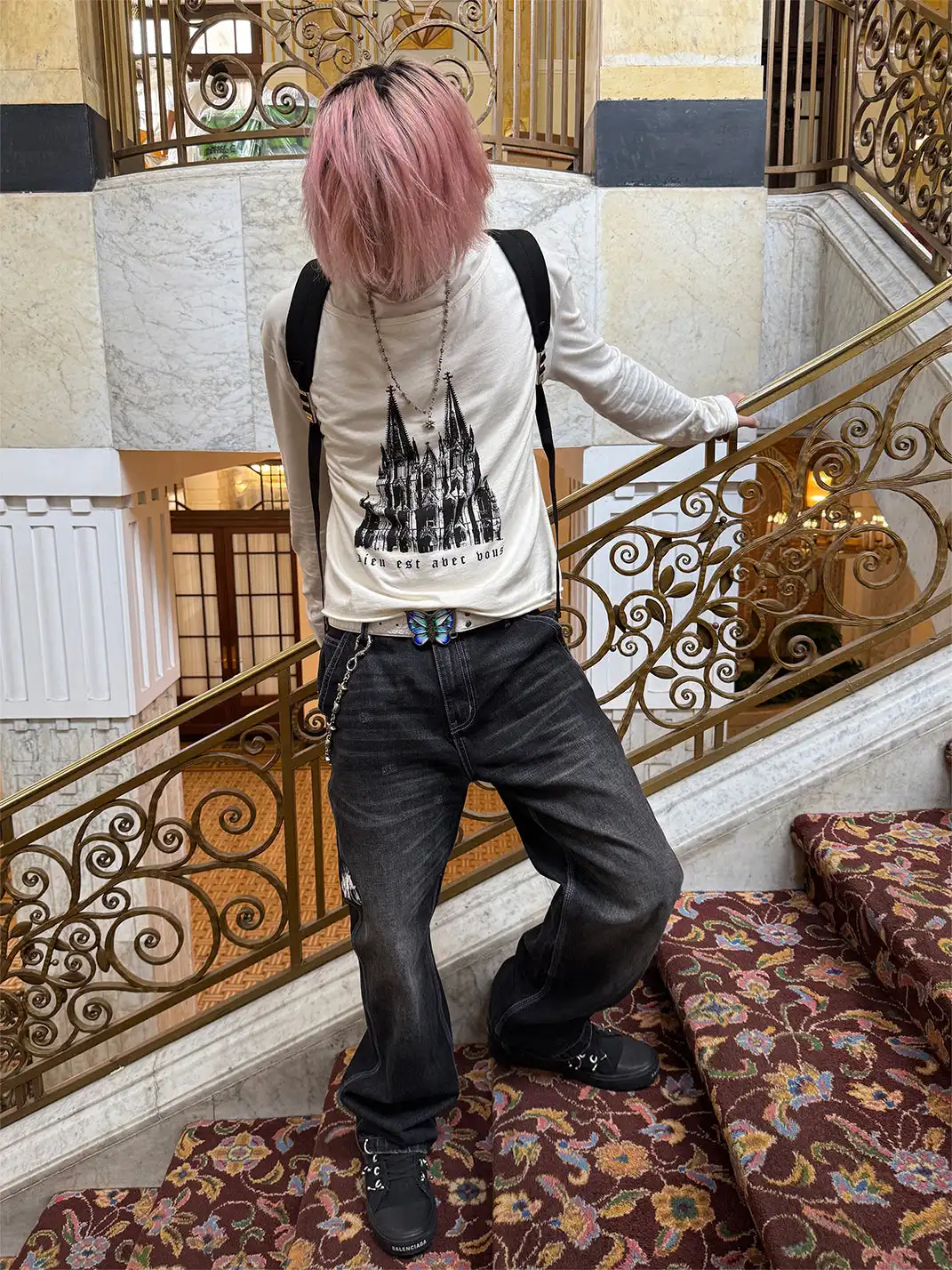 DEAV | Purple Thread Appliqué Cat Whisker Jeans