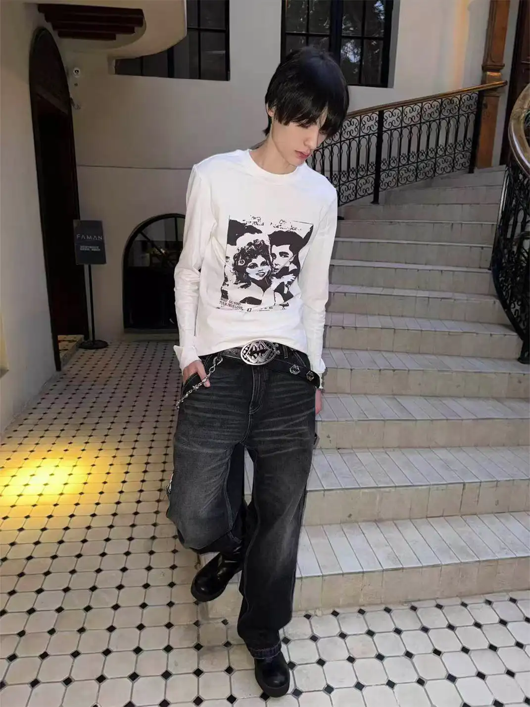 DEAV | Purple Thread Appliqué Cat Whisker Jeans