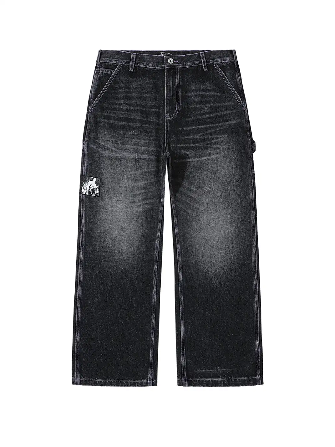 DEAV | Purple Thread Appliqué Cat Whisker Jeans