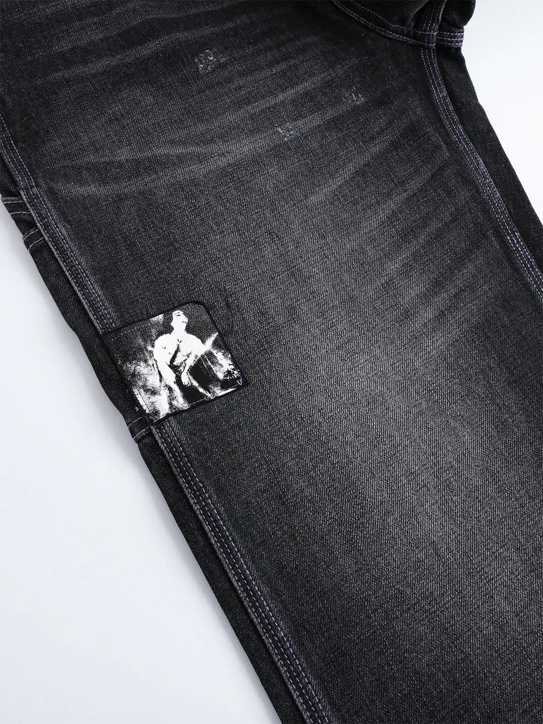 DEAV | Purple Thread Appliqué Cat Whisker Jeans