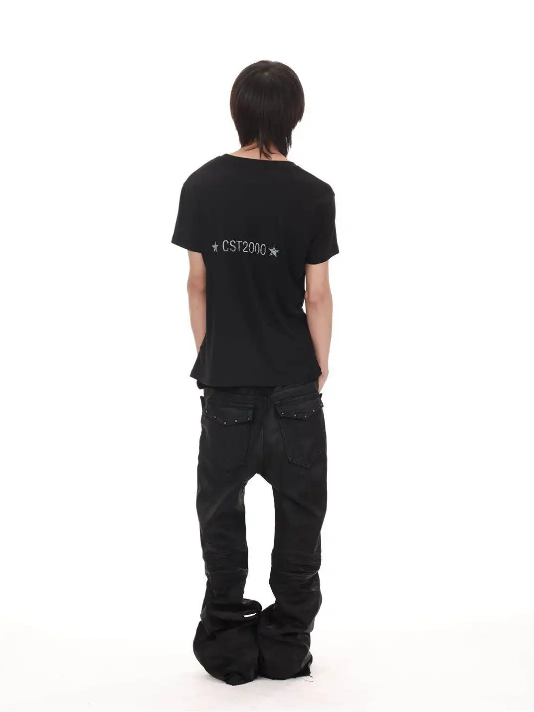 DETW | Four-Grid Print Crew Neck T-shirt