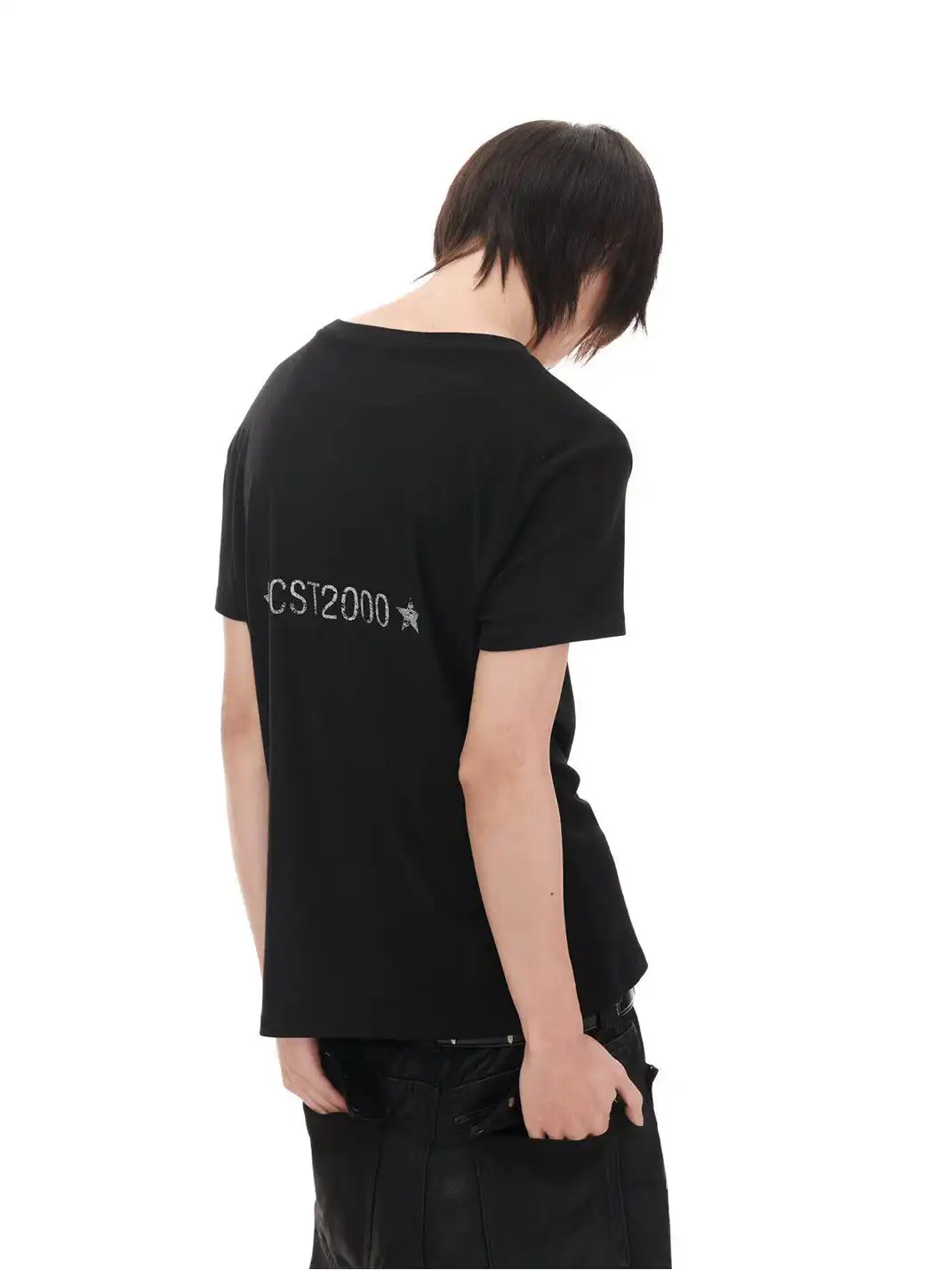DETW | Four-Grid Print Crew Neck T-shirt