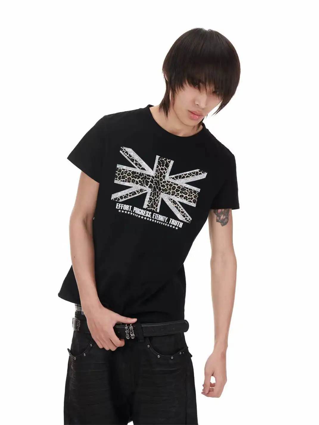 DETW | Leopard Print Union Jack Short Sleeve