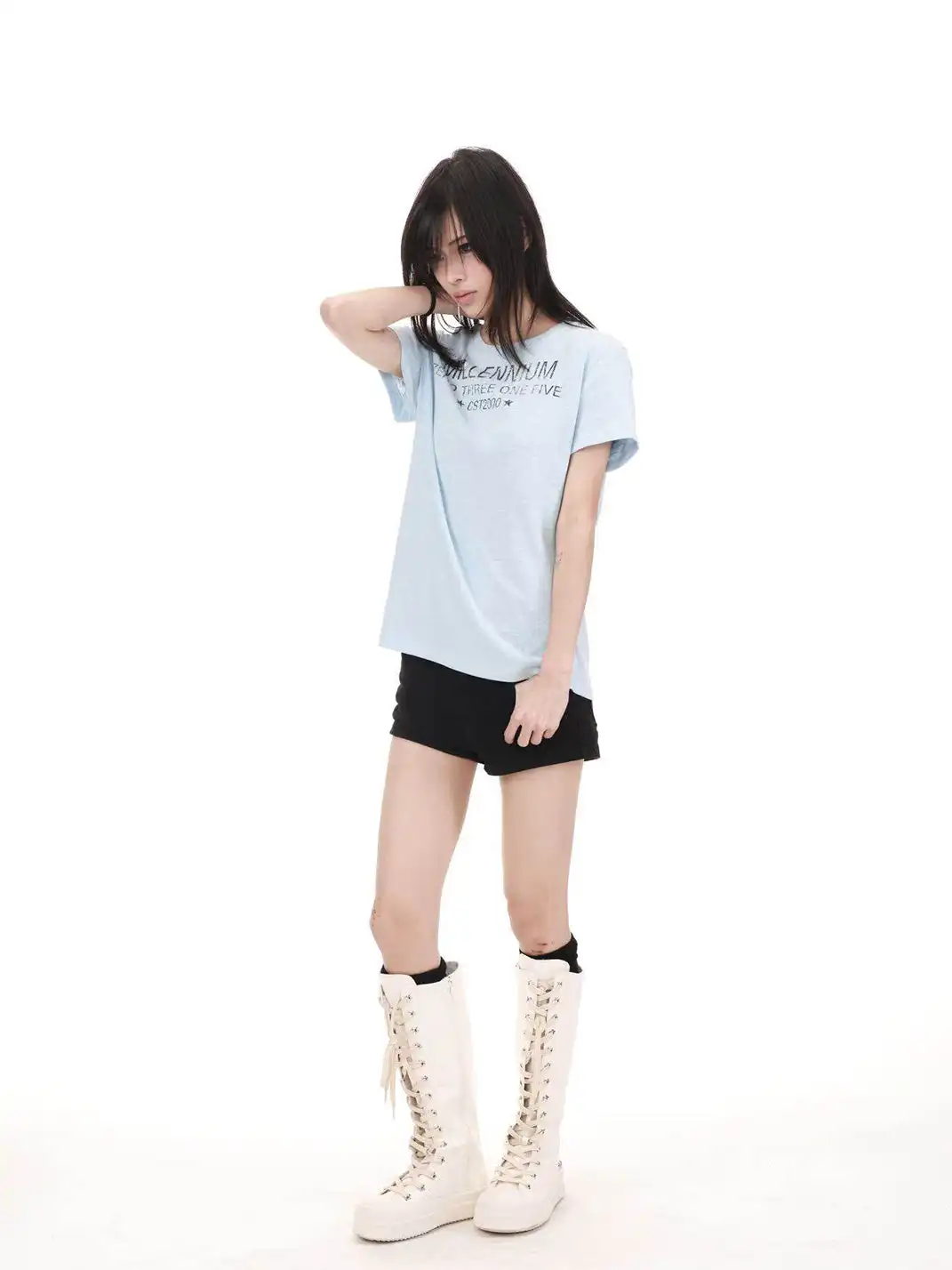 DETW | Jacquard Five-Star Slogan T-shirt