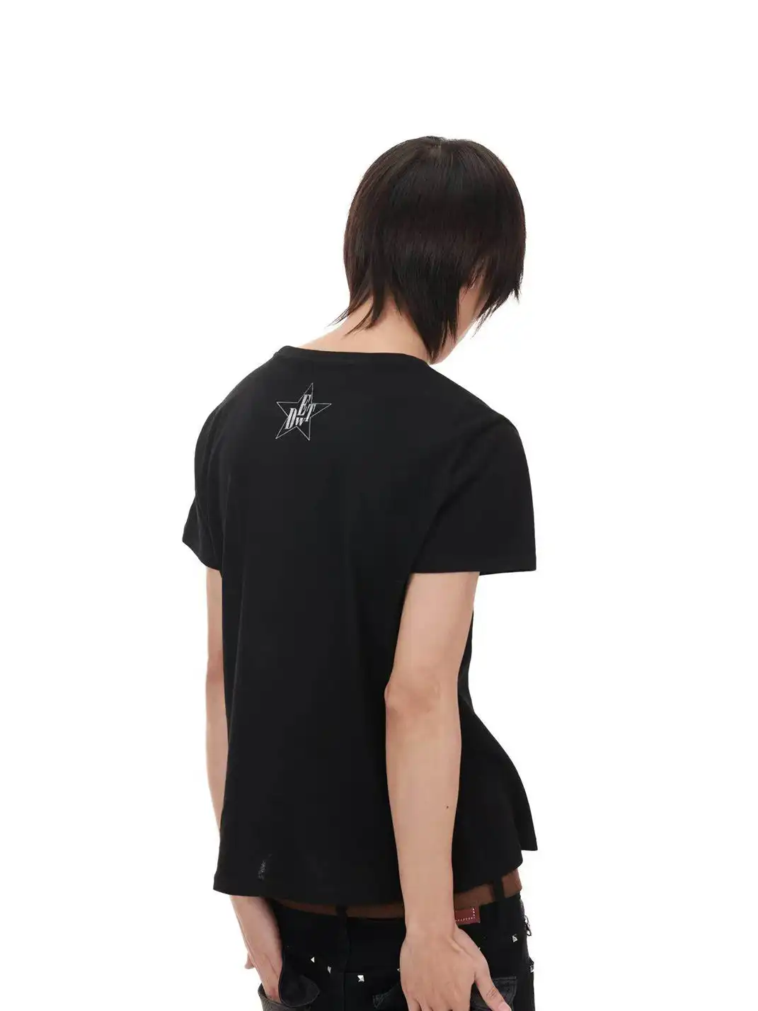 DETW | Jacquard Five-Star Slogan T-shirt