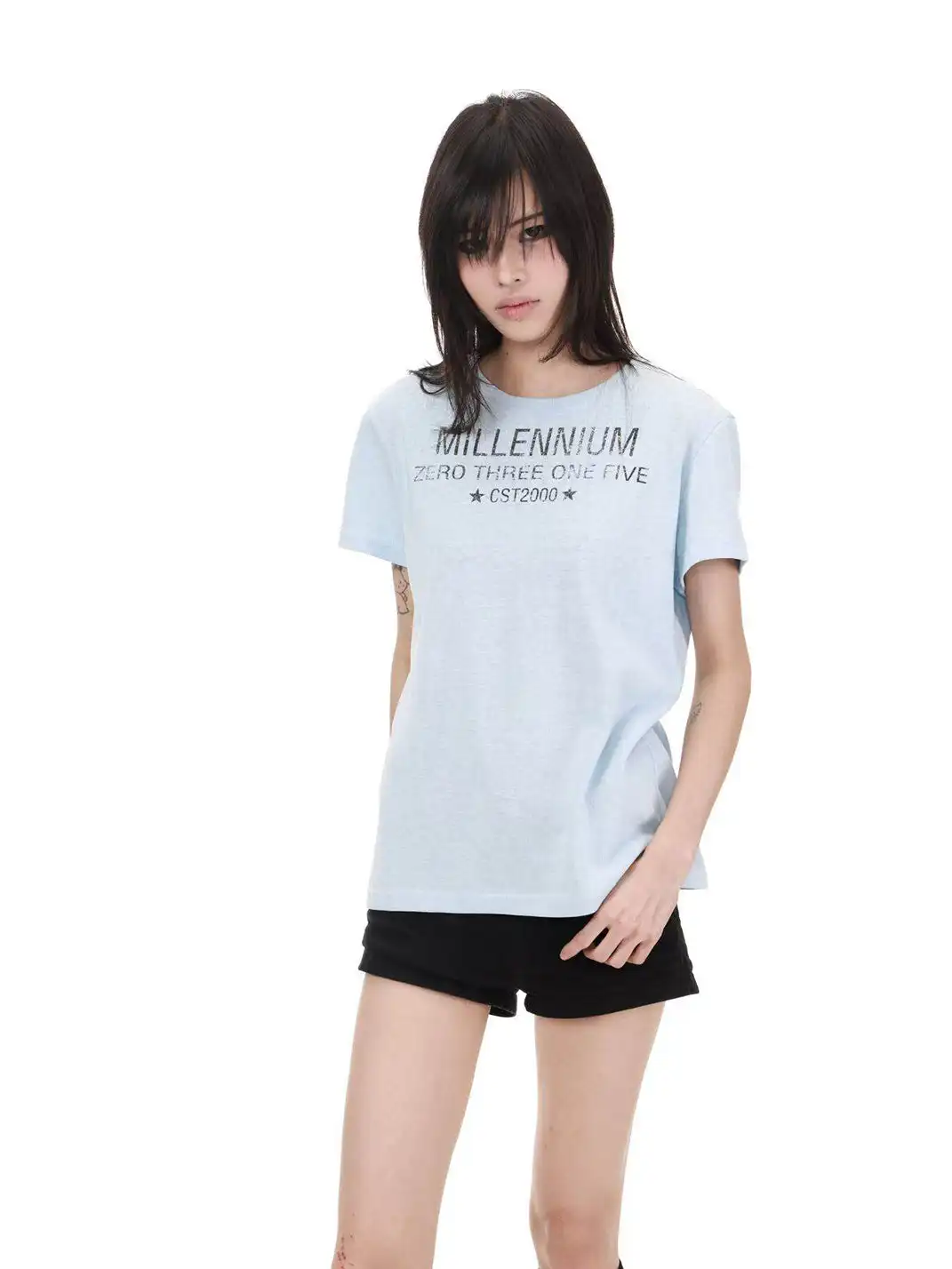 DETW | Jacquard Five-Star Slogan T-shirt