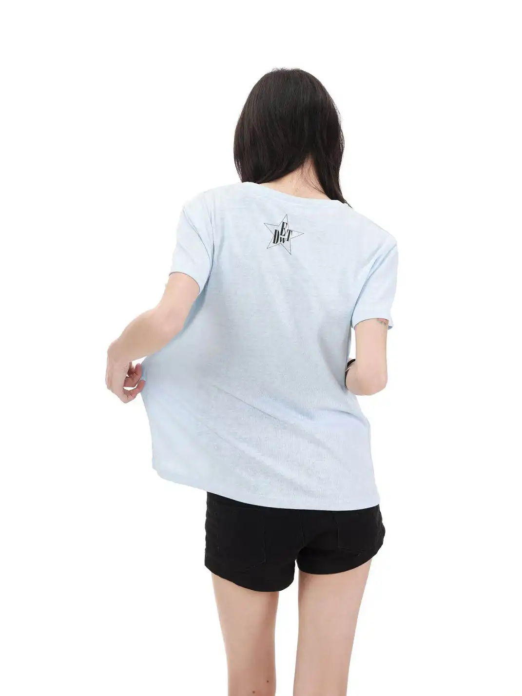 DETW | Jacquard Five-Star Slogan T-shirt