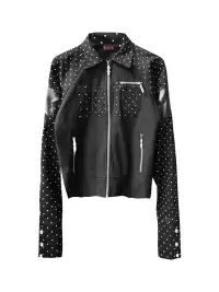 DETW | Polka Dot Lapel Color Block Jacket