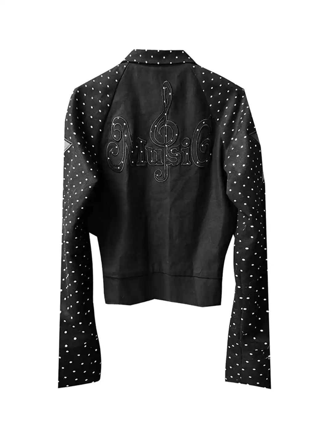 DETW | Polka Dot Lapel Color Block Jacket