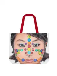 HuDieGongZhu | Face Print Shoulder Bag