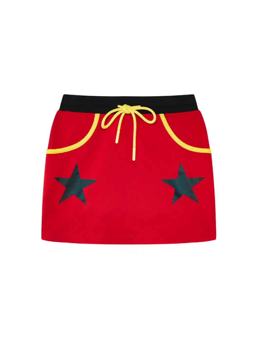 HuDieGongZhu | Star Print Red Mini Skirt