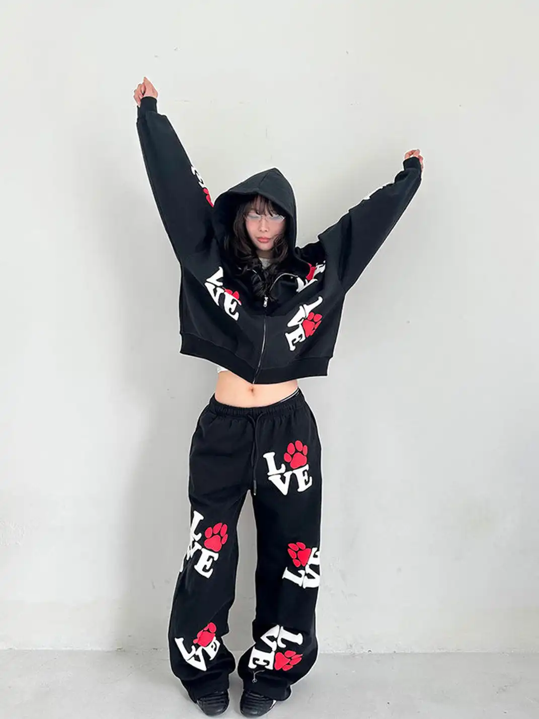ArtByTastybabe | Love Print Sweatshirt Set