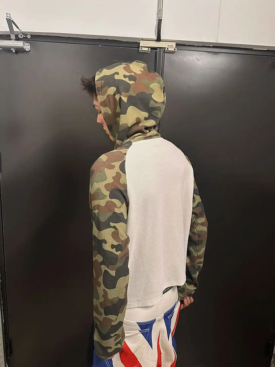 ArtByTastybabe | Camo Union Jack Square Rhinestone Hoodie