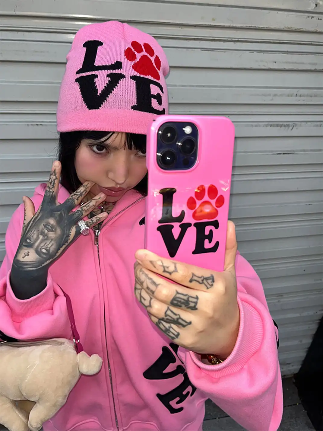 ArtByTastybabe | Love Double Layer Knit Beanie