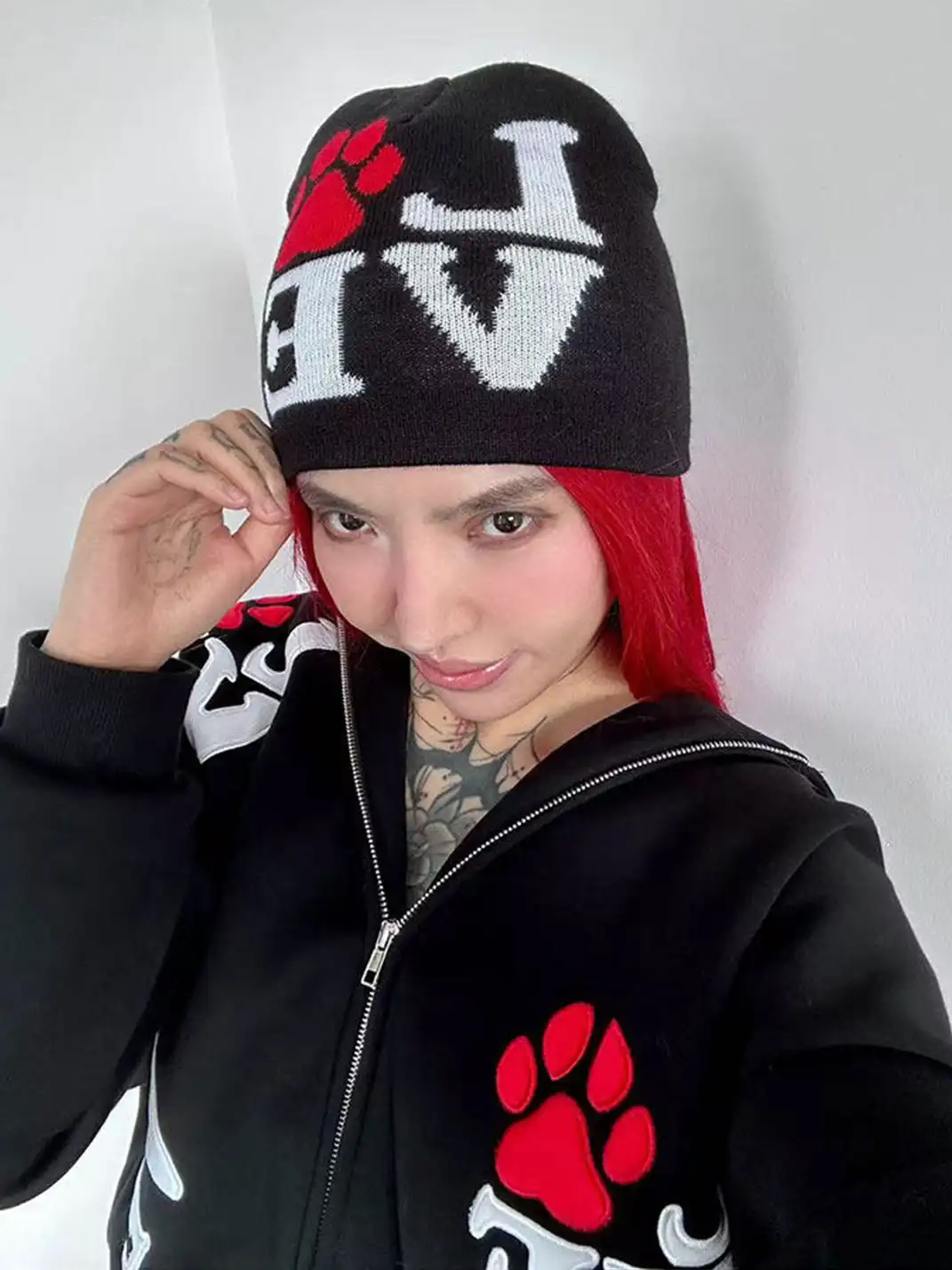 ArtByTastybabe | Love Double Layer Knit Beanie