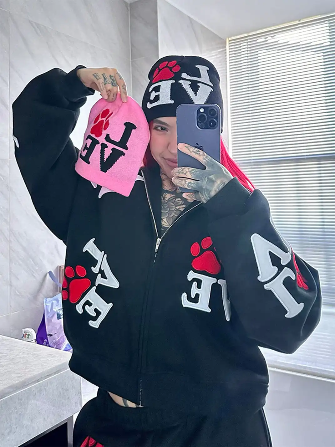 ArtByTastybabe | Love Double Layer Knit Beanie