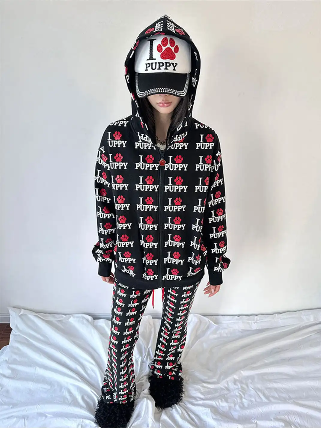 ArtByTastybabe | I Love Dog All Over Print Hoodie