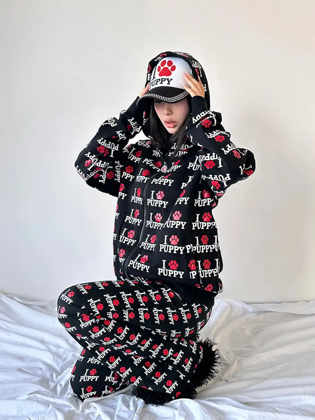 ArtByTastybabe | I Love Dog All Over Print Hoodie