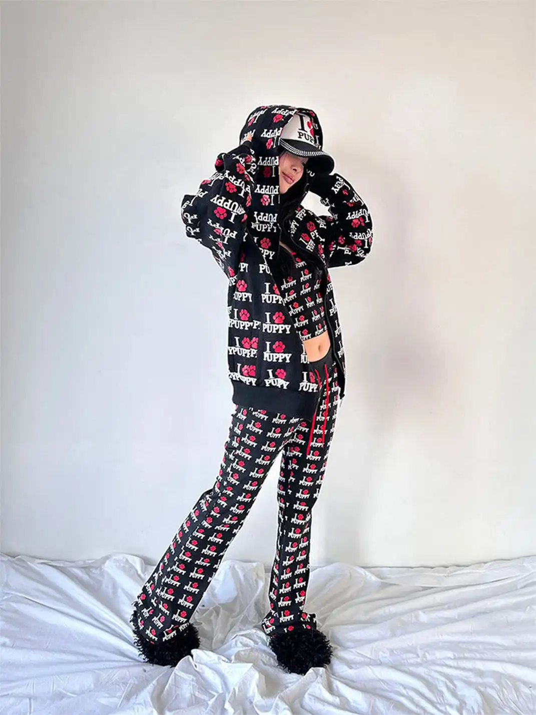 ArtByTastybabe | I Love Dog All Over Print Hoodie
