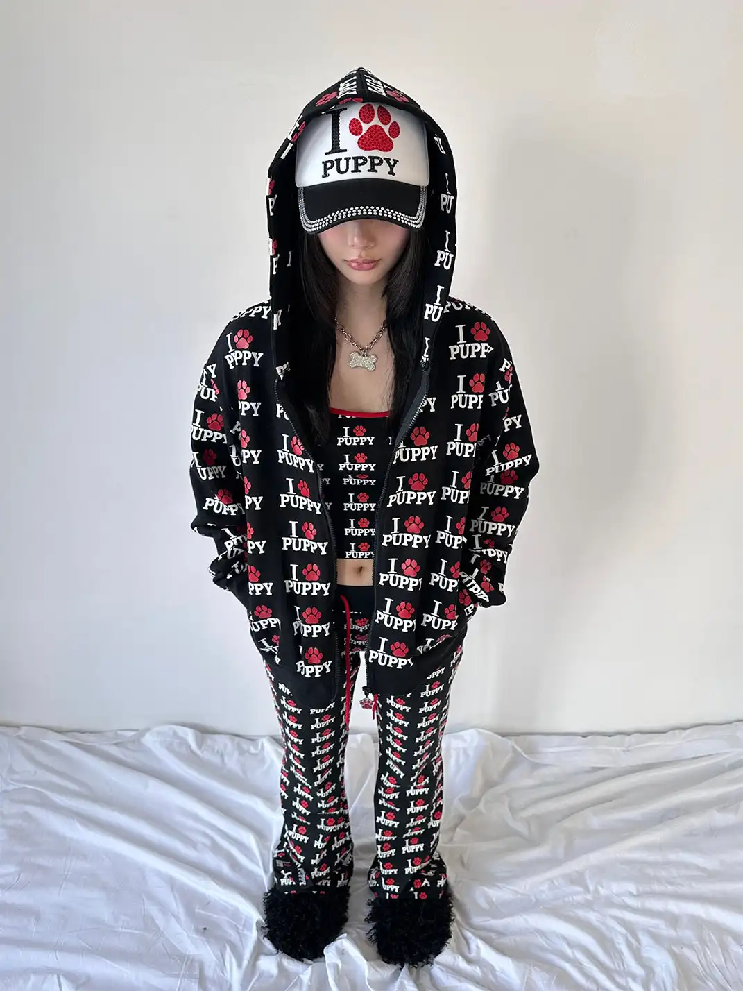 ArtByTastybabe | I Love Dog All Over Print Hoodie