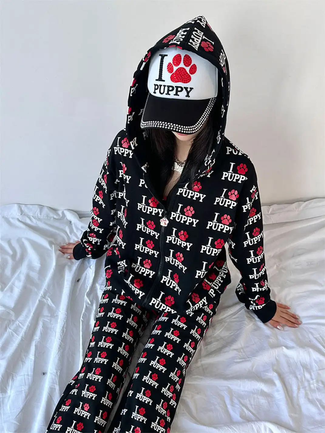 ArtByTastybabe | I Love Dog All Over Print Hoodie