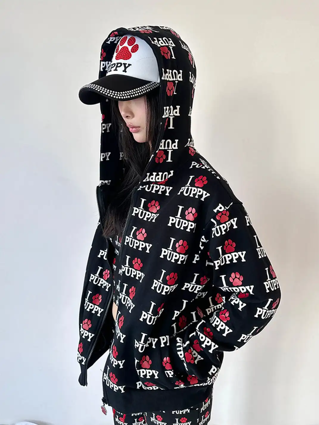 ArtByTastybabe | I Love Dog All Over Print Hoodie