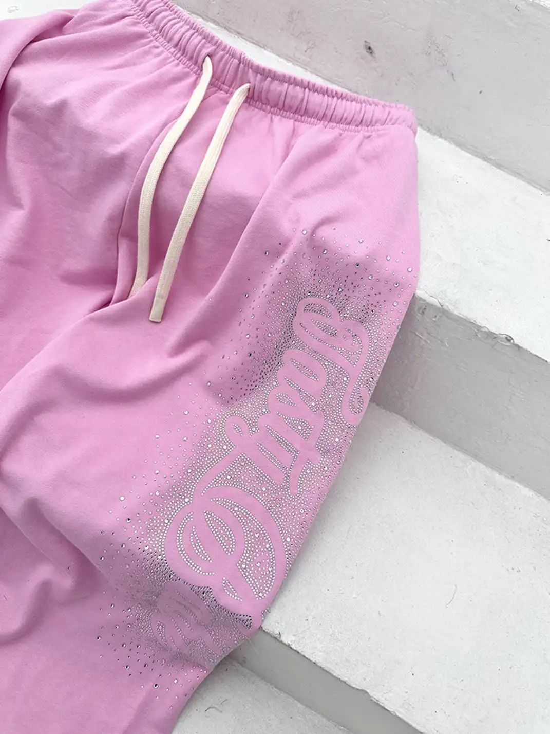 ArtByTastybabe | Rhinestone Straight-leg Sweatpants