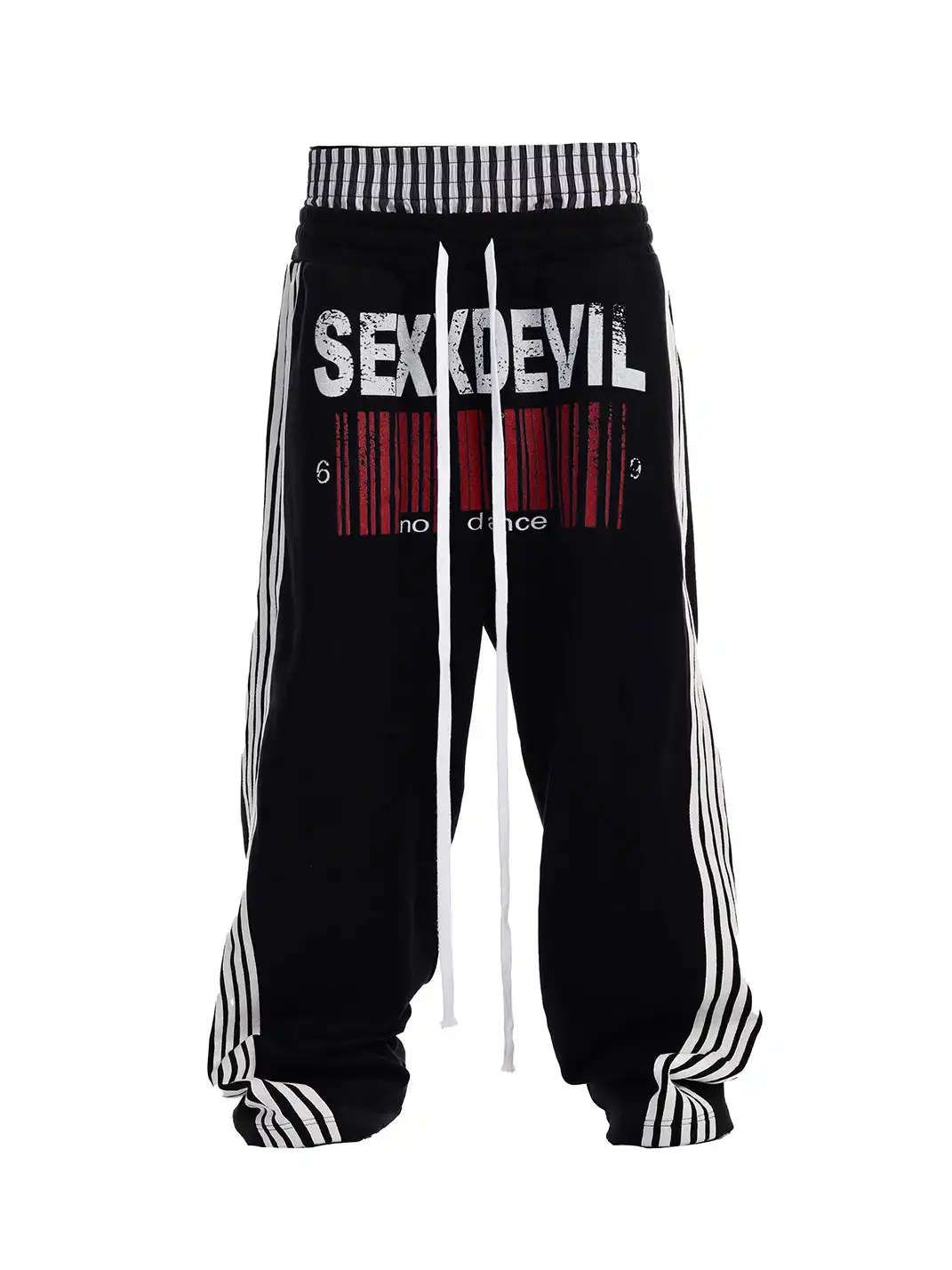 SEXXDEVIL | 3-Waist Layer 5-Stripe Embroidered Sweatpants