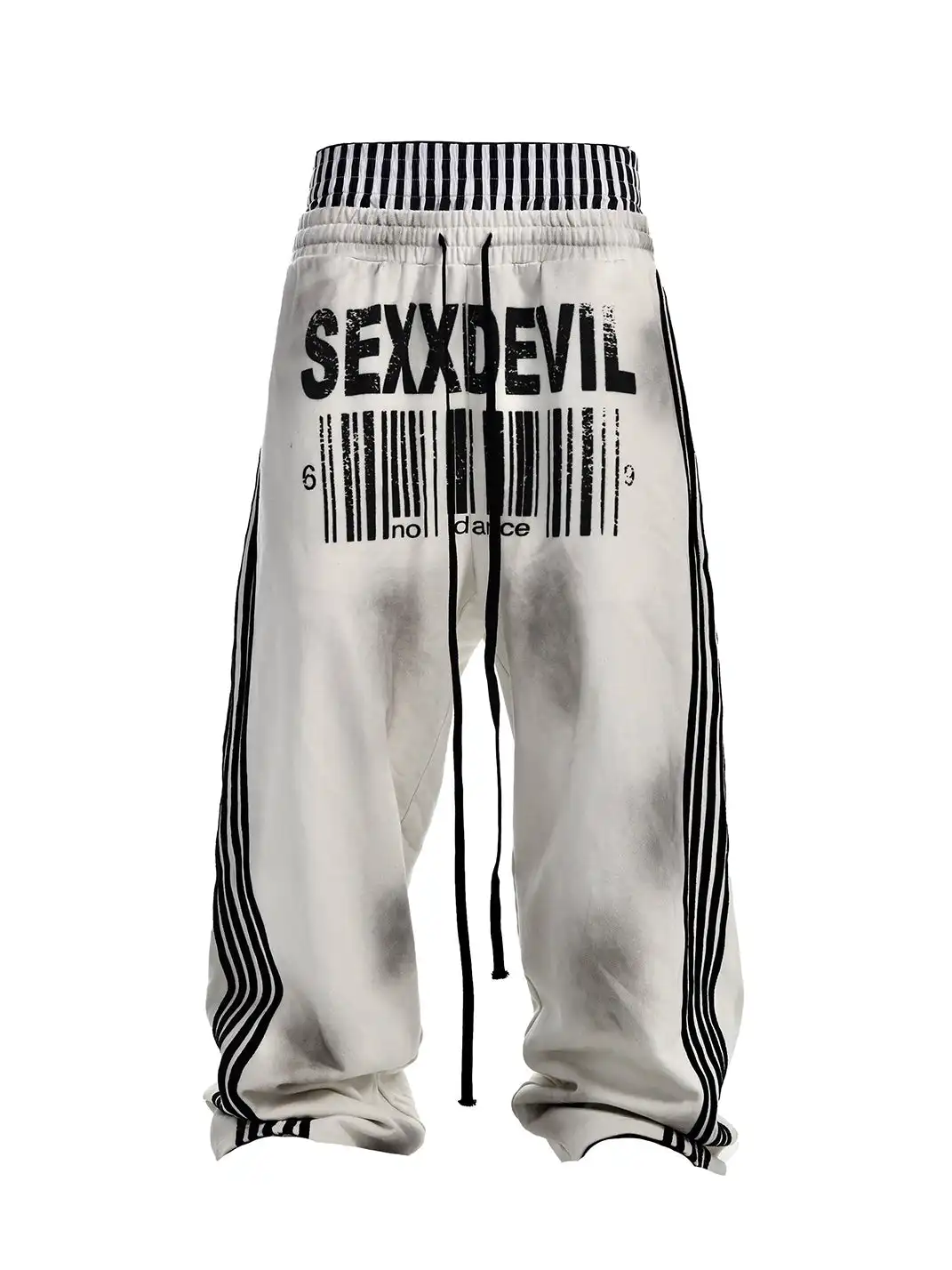 SEXXDEVIL | 3-Waist Layer 5-Stripe Embroidered Sweatpants