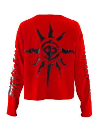 SEXXDEVIL | Eye of Cthulhu Print Studded Long Sleeve T-shirt