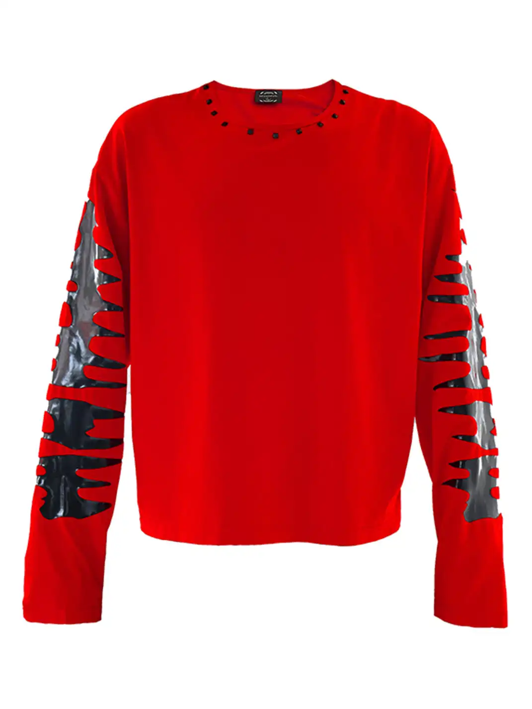 SEXXDEVIL | Eye of Cthulhu Print Studded Long Sleeve T-shirt