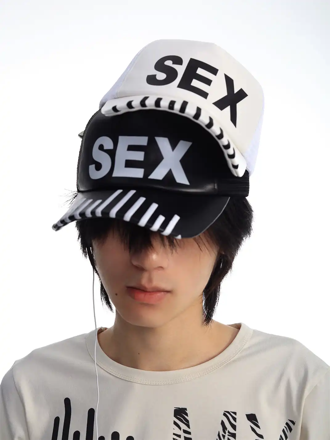 SEXXDEVIL | Leather Print Embroidered Baseball Cap