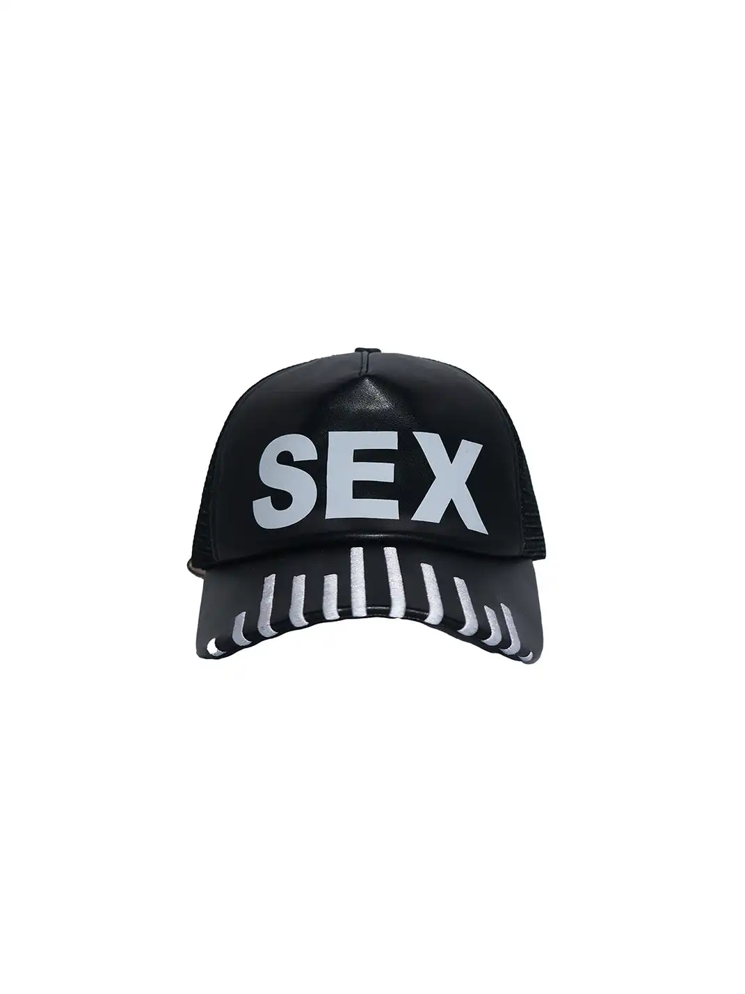SEXXDEVIL | Leather Print Embroidered Baseball Cap