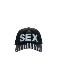SEXXDEVIL | Leather Print Embroidered Baseball Cap