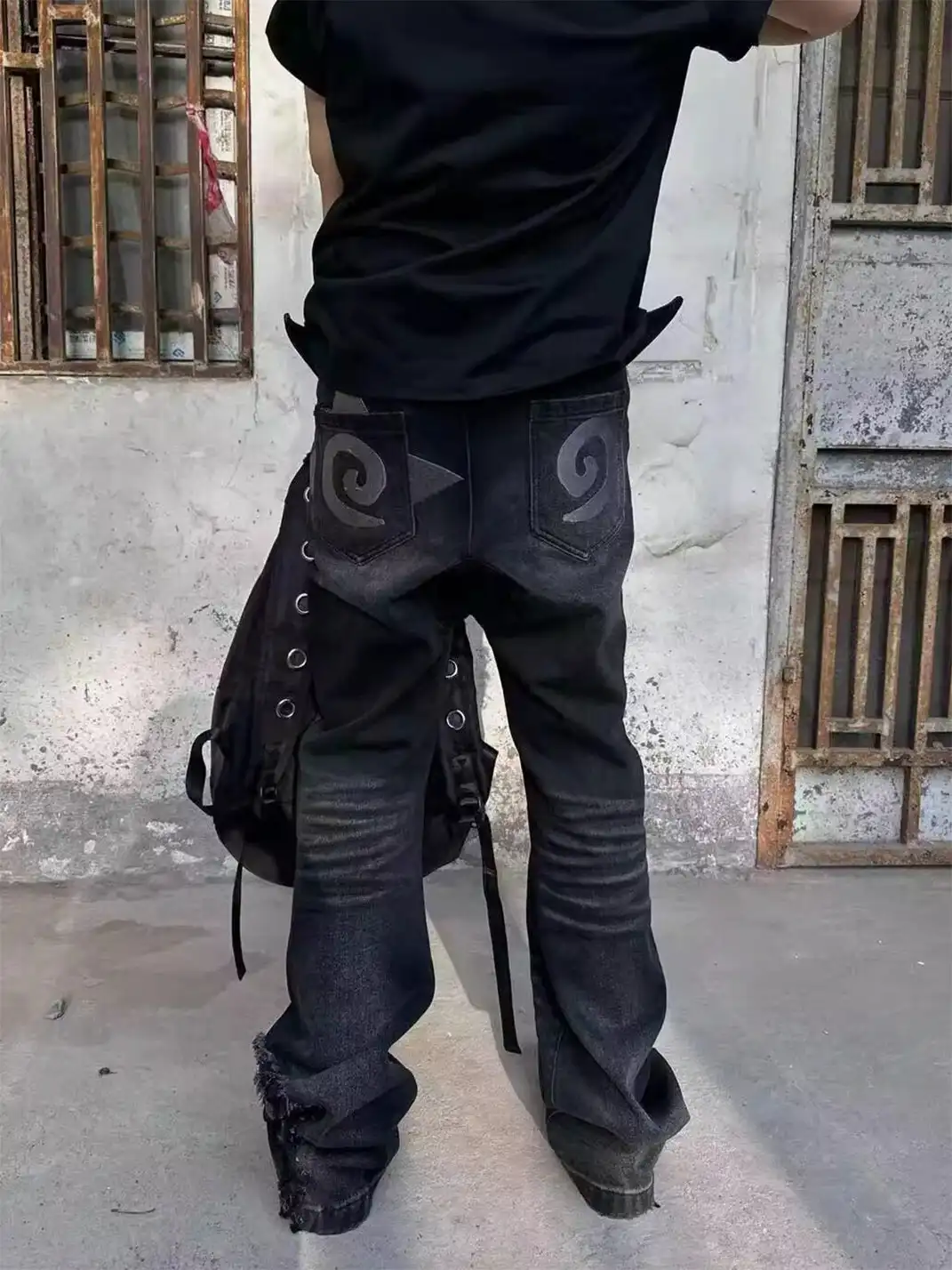SEXXDEVIL | French Terry Straight Bootcut Jeans