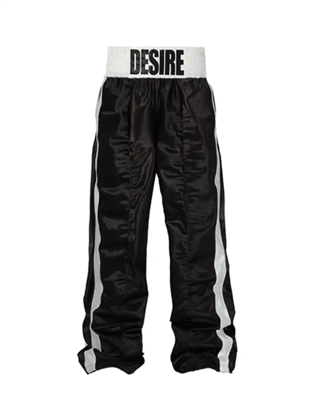 SEXXDEVIL | Rhinestone Letter Pleated Long Pants