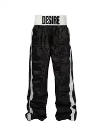 SEXXDEVIL | Rhinestone Letter Pleated Long Pants